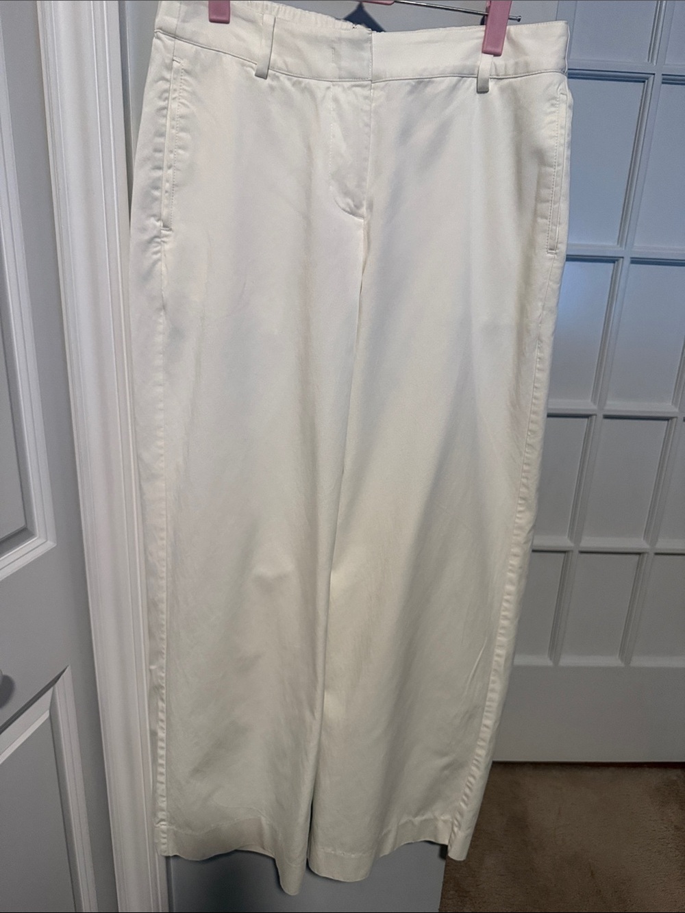 Banana Republic White Boot-Cut Trousers